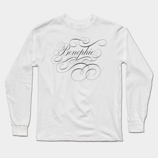 Benophie of Bridgerton, Sophie and Benedict in calligraphy Long Sleeve T-Shirt